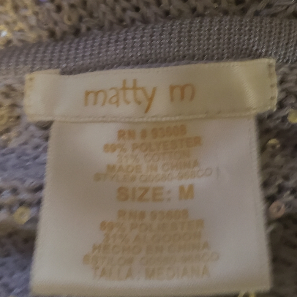Matty M Silver Sequins Shell Tank. - Picture 6 of 6